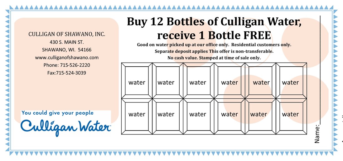 Culligan Bottled Water Coupon